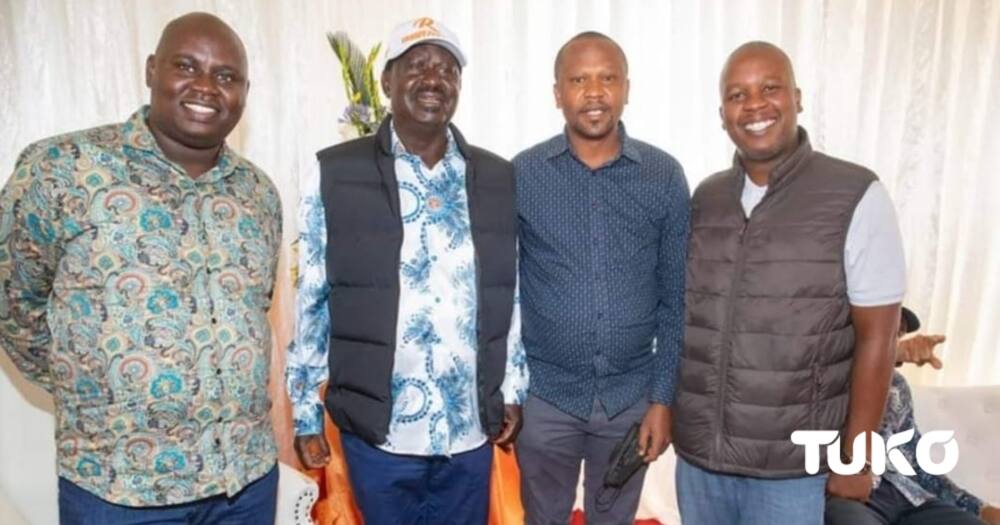 ODM leader Raila Odinga and Grassroot leaders.