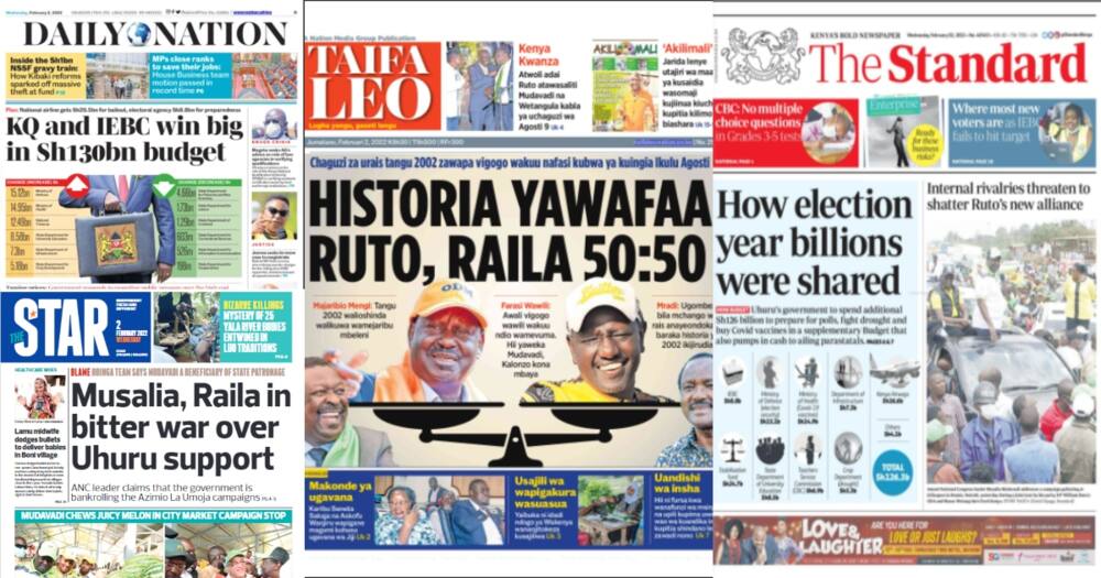 Magazeti Jumatano: Nyumba Mpya ya DP Ruto Yaanza Kuvuja