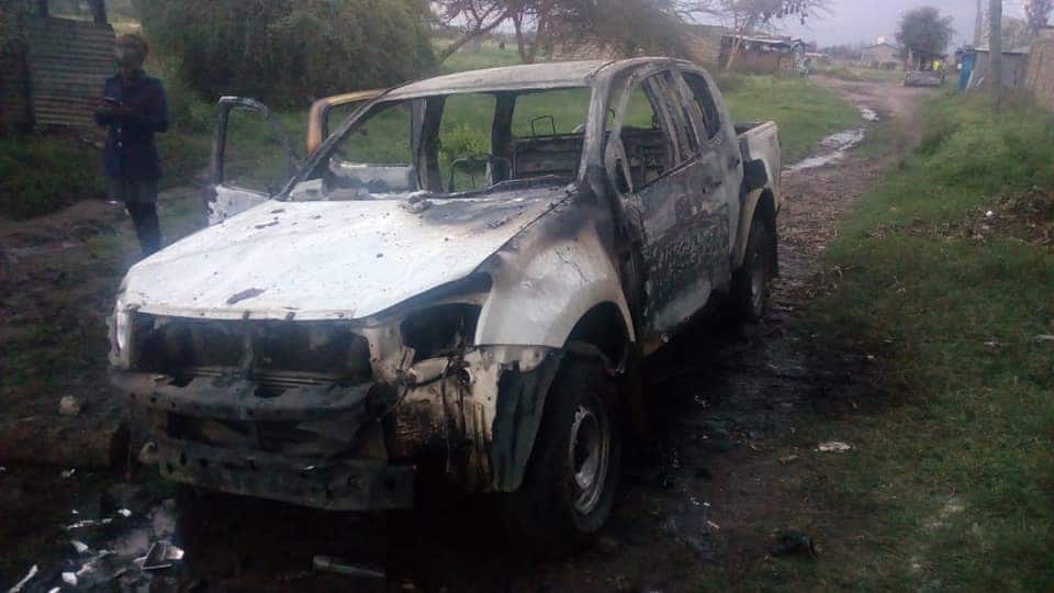Machakos: Irate students attack and injure KTN journalists, burn vehicle