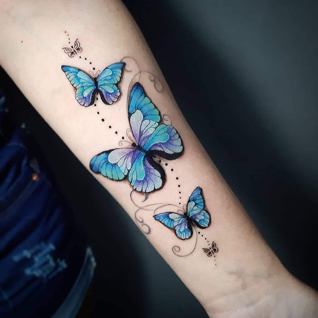 67 Butterfly Tattoos On Ankle