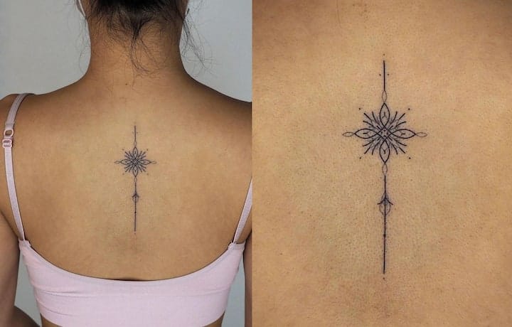 Beautiful And Elegant Spine Tattoos