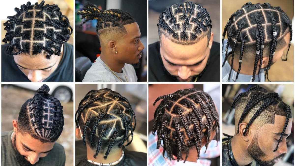 Shape Up Haircuts for Men  Cornrow hairstyles for men, Boy braids