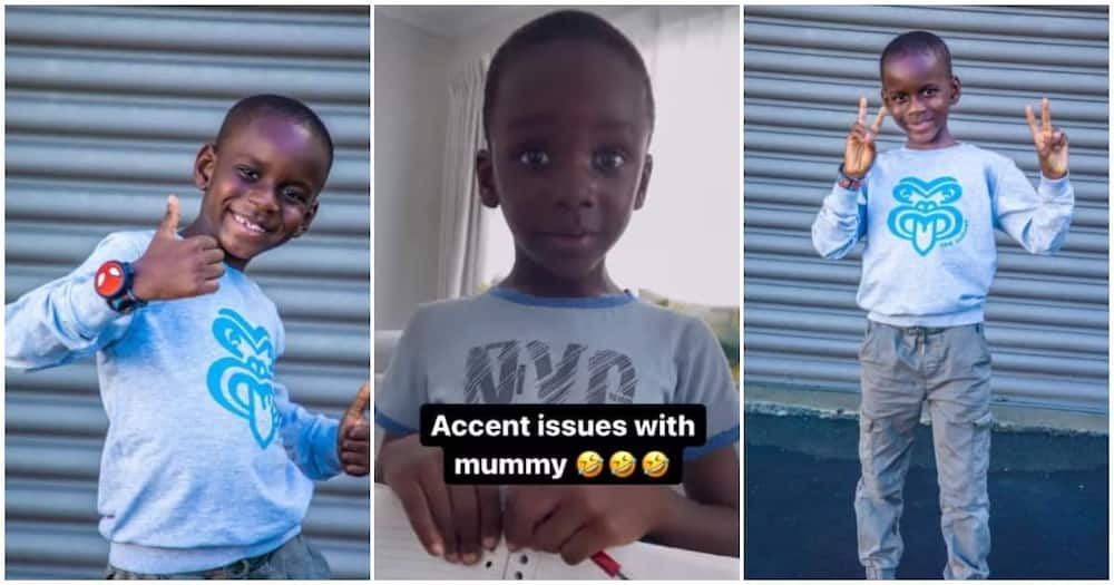 Oluwaferanmi Ekundayo, 6-year-old kid, Oyinbo accent, little boy with Oyinbo accent