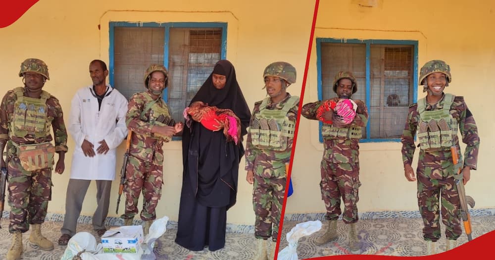 KDF officers came to the rescue of a woman who was in labour and she could not reach the hospital as it was far