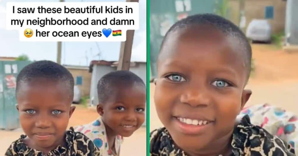 Blue-eyed girl leaves netizens in awe