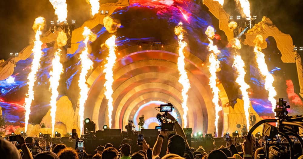 Travis Scott performs during 2021 Astroworld Festival at NRG Park on November 05, 2021.