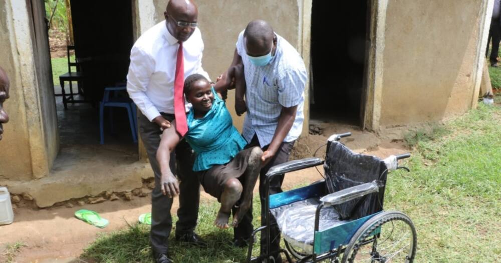 Governor Wangamati Spends Day With Disabled Woman in Village, Gives Her Son Scholarship