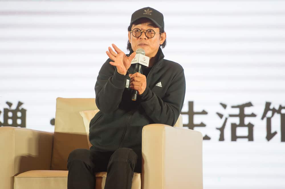 Jet Li Lianjie speaks during a Taiji Zen Event