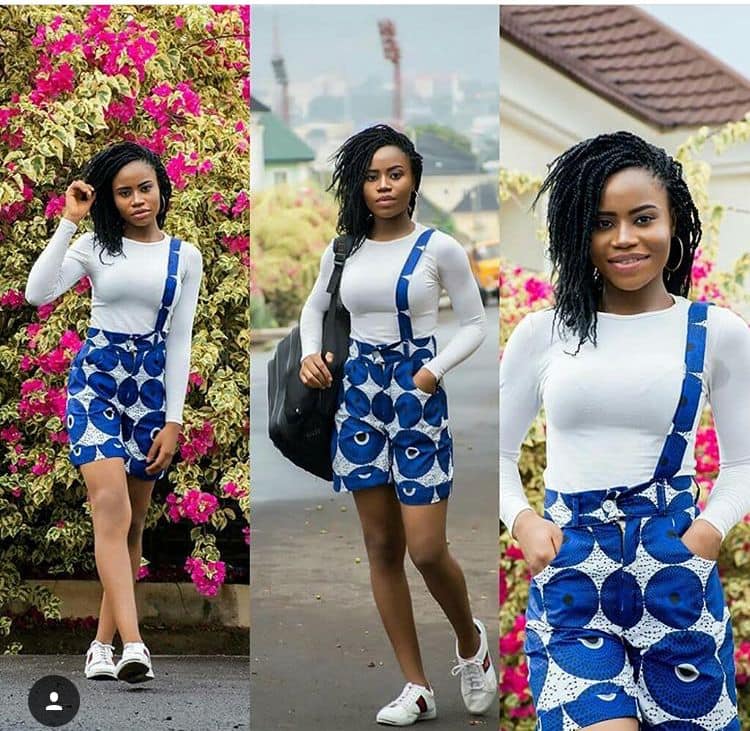 Ankara shorts designs for 2024 ladies