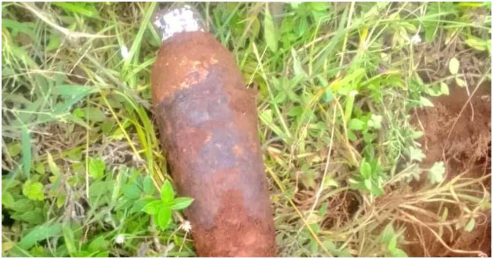 Bomb discovered in Murang'a. Photo: DCI.