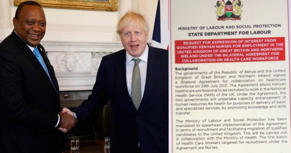 The bilateral agreement gives Kenyan nurses the chance to work in the UK as expartriates.