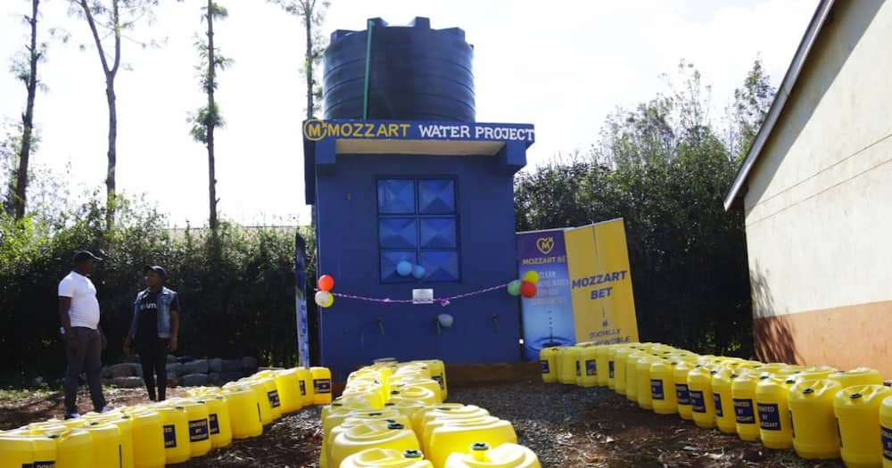 Mozzart Bet's clean water point in Murang’a county. Photo: Mozzart.