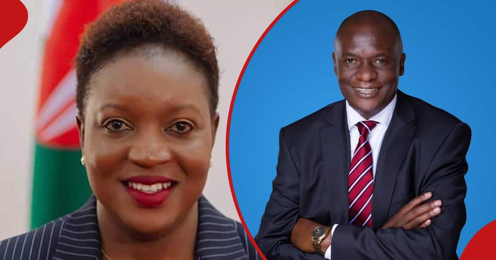 Health Cabinet Secretary Susan Nakhumicha (left) said that Health acting DG Patrick Amoth was open to applying for the job.