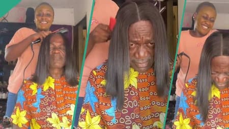 Daughter Hilariously Uses Father as Mannequin to Help Straighten Her Wig: “He’s Tired of Me”