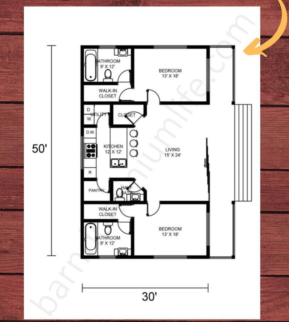 3 room house plans
