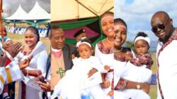 Naisula Lesuuda, Hubby Dedicate Daughter to God Days to Her 1st Birthday