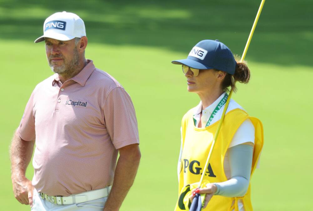 Who is Lee Westwood's partner? Is he married to Helen Storey? 