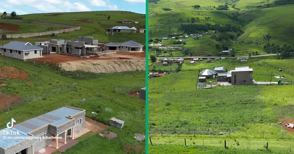 Aerial footage of Impendle village in Pietermaritzburg trended