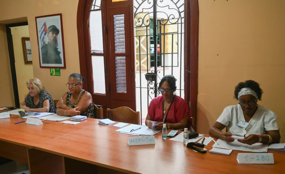 A polling station in Havana on November 27, 2022
