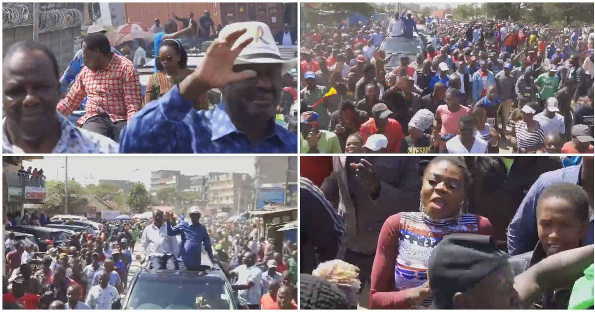 Kamukunji: Thousands Welcome Raila Odinga To 1st Public Rally Since ...