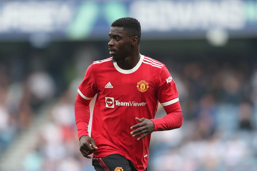 Axel Tuanzebe in action for Manchester United. Photo by James Williamson.