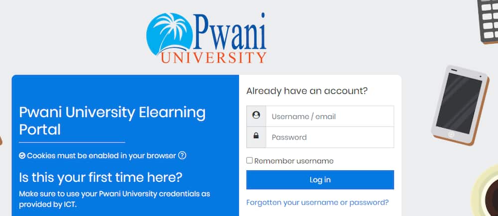 Pwani University elearning portal