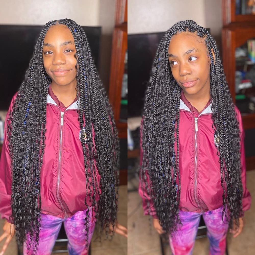 Small Knotless Goddess Box Braids