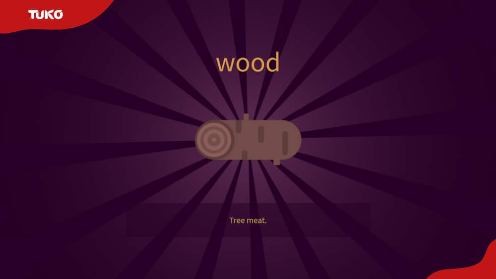 A screenshot of the 'wood' item from Little Alchemy 2.