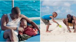 Njugush Builds Sand Castles with Son Tugi During Fun-Filled Vacay in Watamu