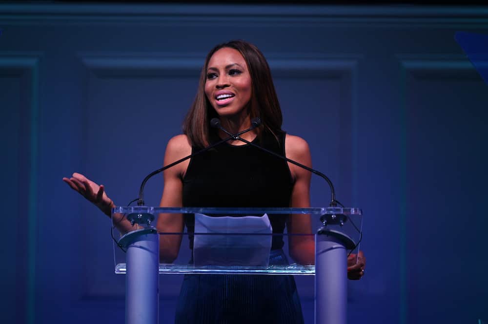 Zain Asher speaks at the Action Against Hunger 40th Anniversary Gala