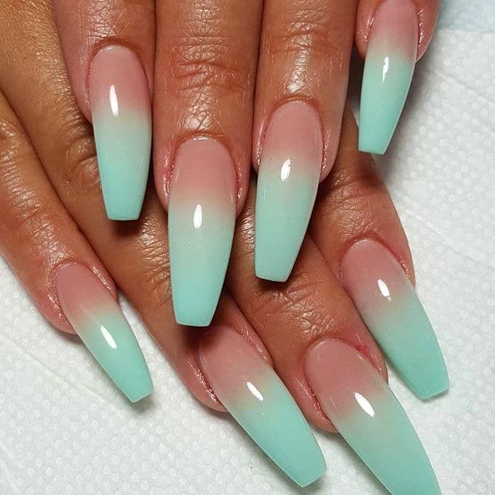 ombre coffin nail designs