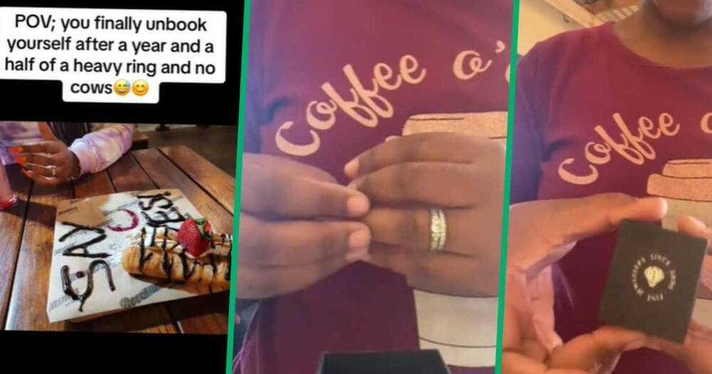 A TikTok video shows a woman who her fiancé who did not pay lobola