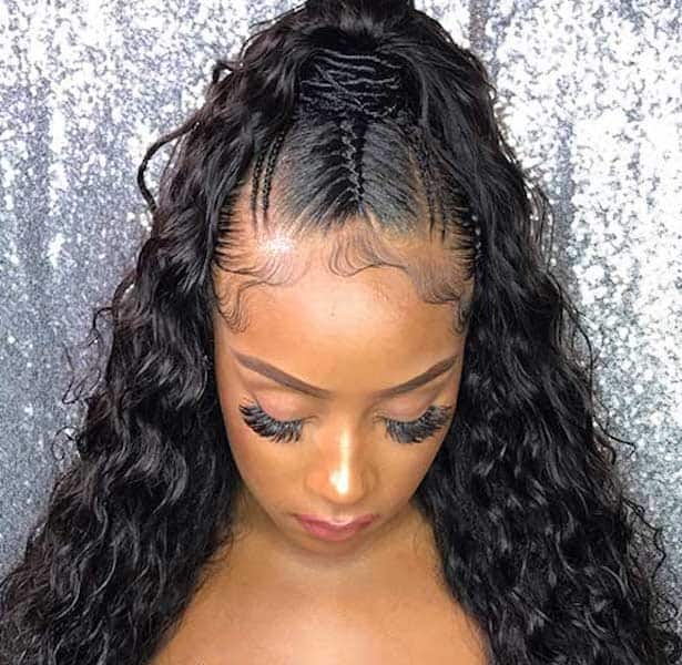 feed in braids with sew in