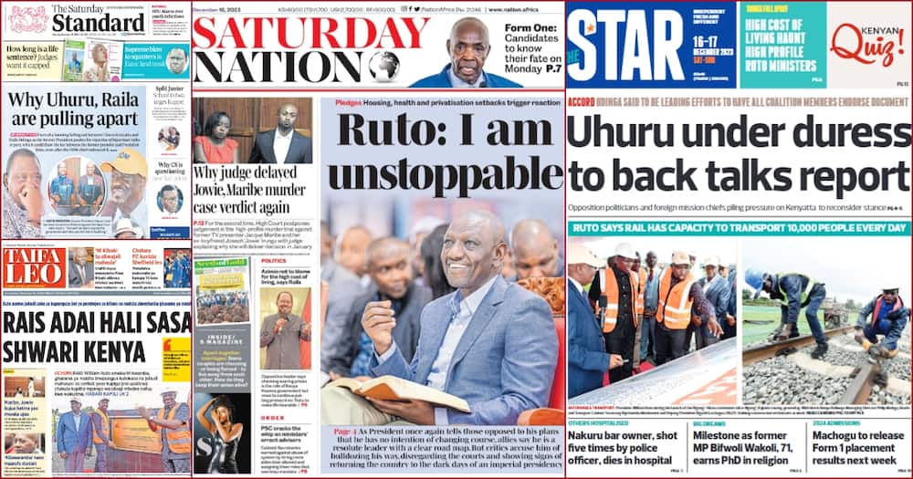 Kenya Newspapers Review, December 16