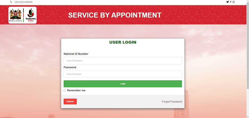 How to book an appointment at Huduma center