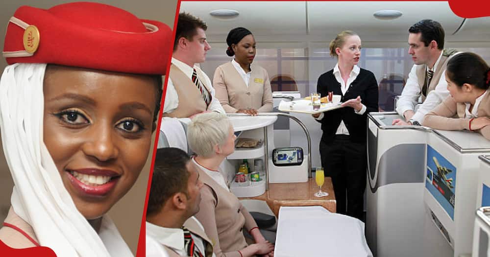 Cabin crew meeting about their job, a young girl who succeeded.