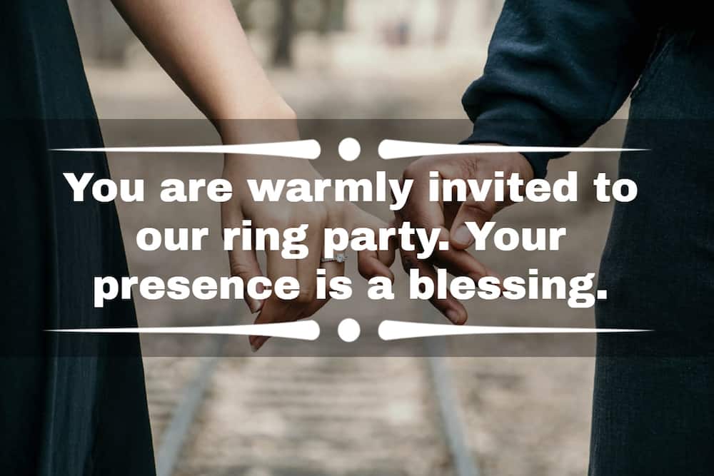 Engagement invitation message
