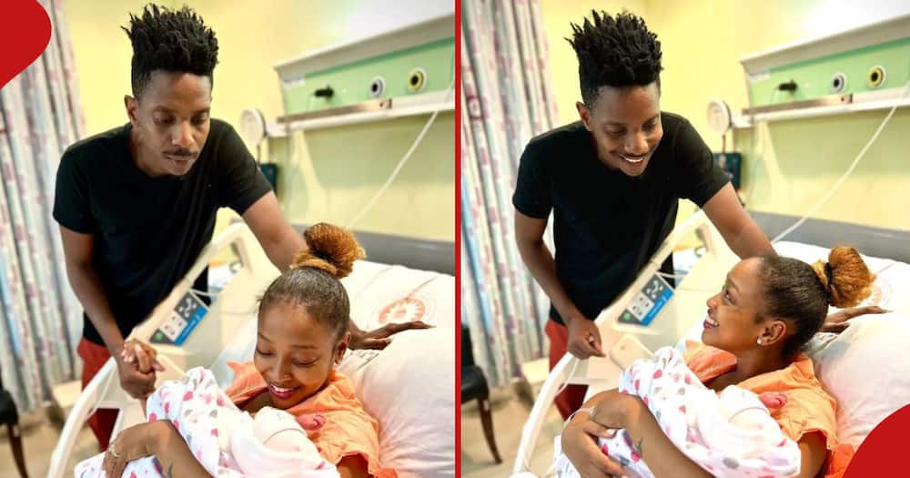 Eric Omondi and lover Lynne welcome first child together