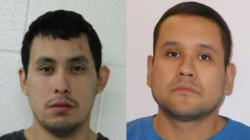 Damien Sanderson and Myles Sanderson, the two suspects in the stabbings in the Saskatchewan province in Canada