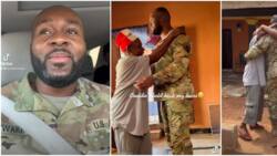 African Man Serving in US Army Returns Home after 6 Years: "Going to See My Dad"
