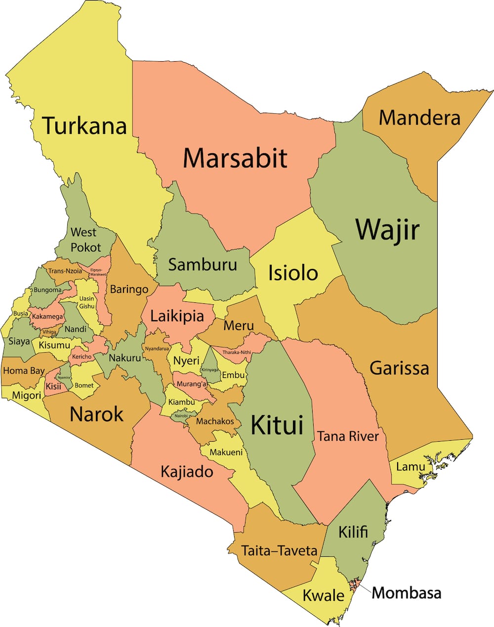 counties in Kenya