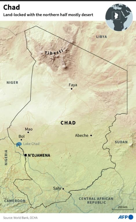 Vast and arid, Chad is three times the size of California