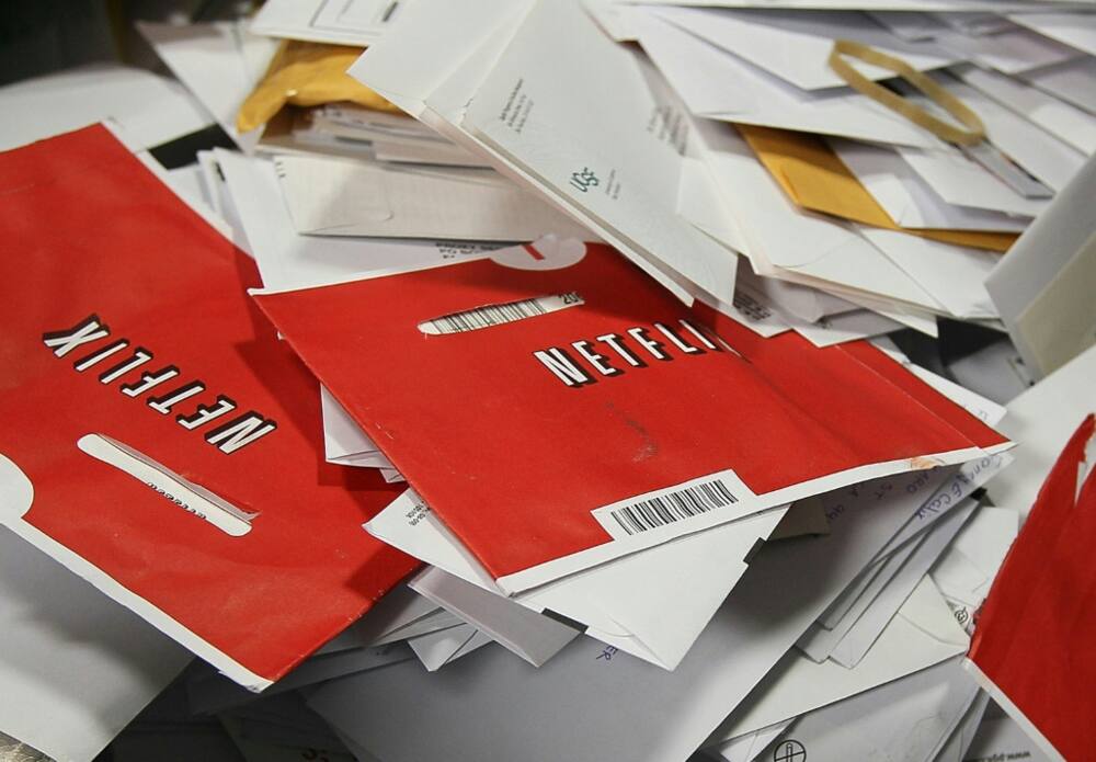 Red letter day: Netflix began its life by shipping DVDs to customers, before switching into streaming