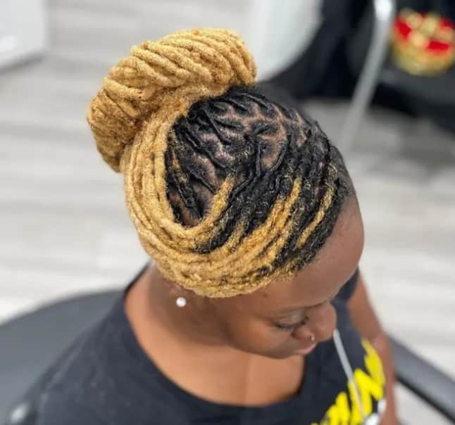 Updo loc hairstyles