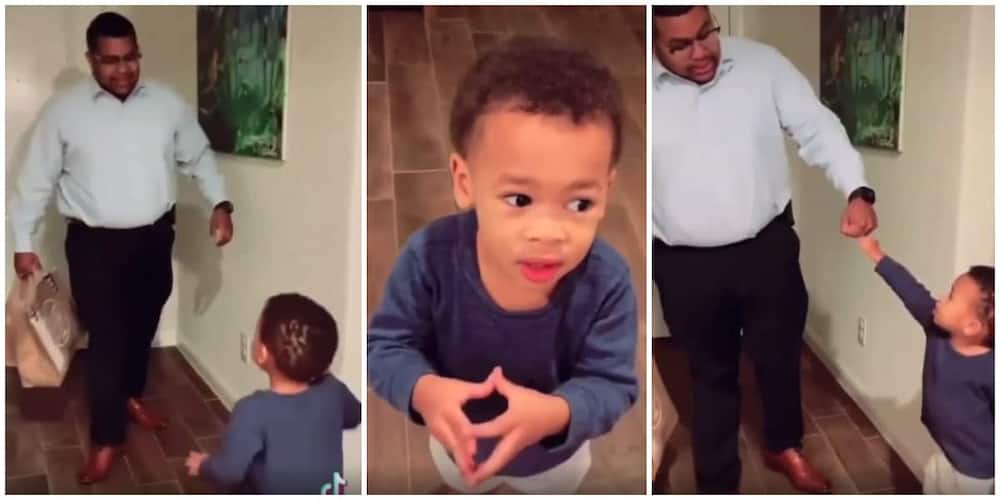 Little boy speaks like an adult as he professes love to his dad in viral video, leaves many gushing