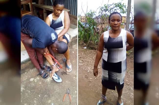 Woman rescued after being chained to pillar for 10 hours by her husband