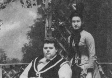 Fattest man in the world in 1890, Chauncey Morlan who travelled with a ...