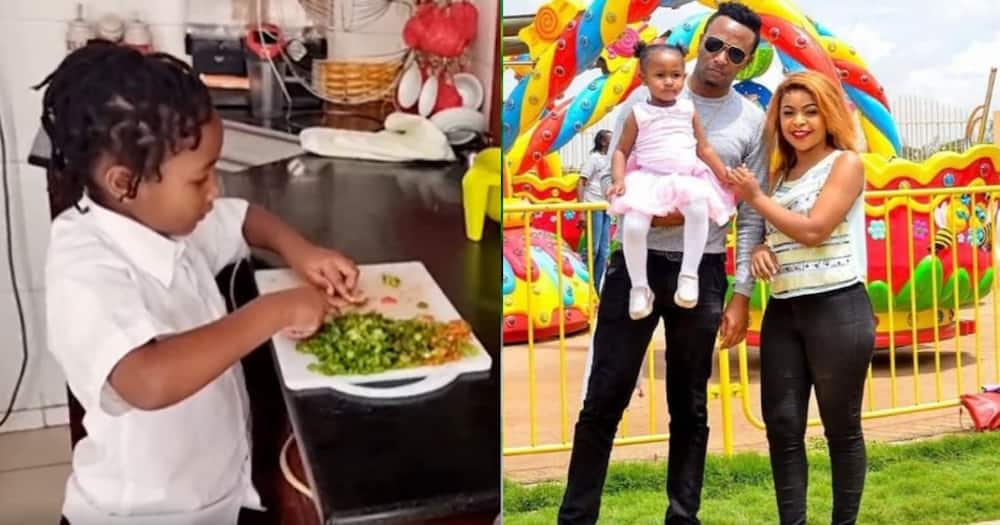 Size 8 prepares a meal with firstborn daughter Ladasha in a cute video.