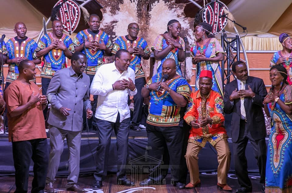 Uhuru, Raila dancing at Waiguru-Waiganjo wedding lights up social media