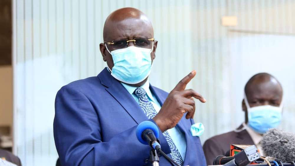 Ministry of Education Cabinet Secretary George Magoha in a past address Photo: Ministry of Education